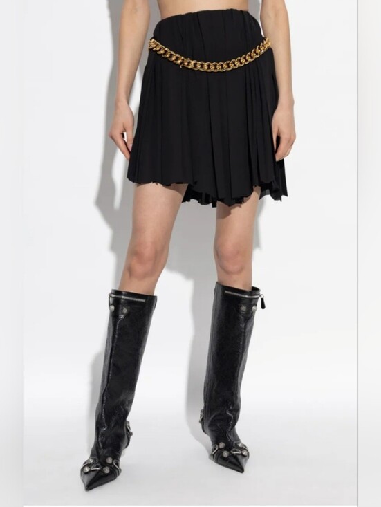Balenciaga Dresses & Skirts - Balenciaga Pleated Mini Skirt - No Chain Belt. New With Tags Sz 42 / XL